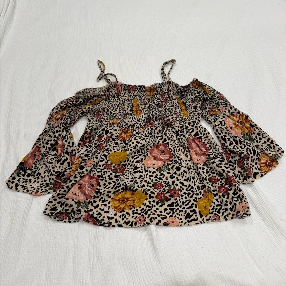 Torrid Animal Print Smocked Top 0x
